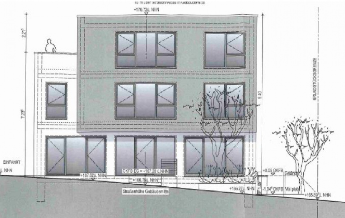0-Projekt: Neubau eines Bürogebäudes mit 12 PKW Stellplätzen