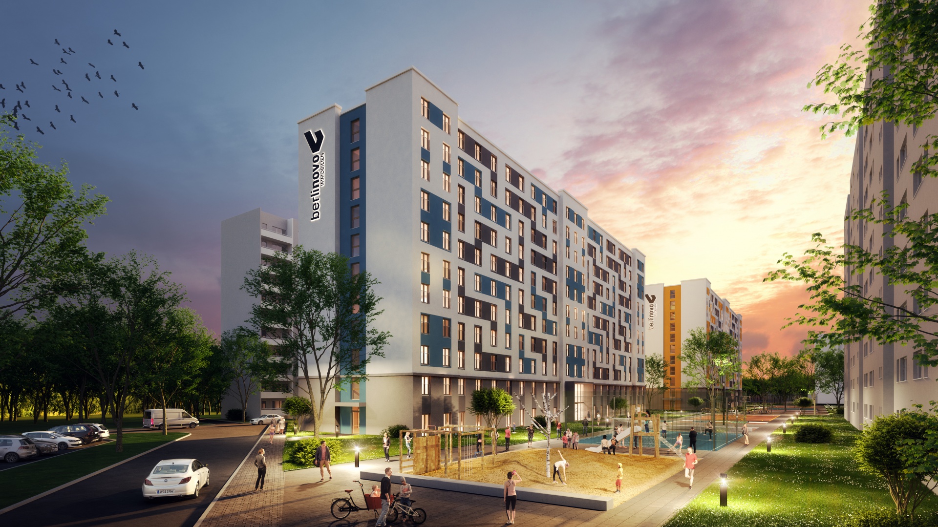 0-Projekt: Zwei Wohnhochhäuser mit insg. 808 Appartements in modularer Bauweise